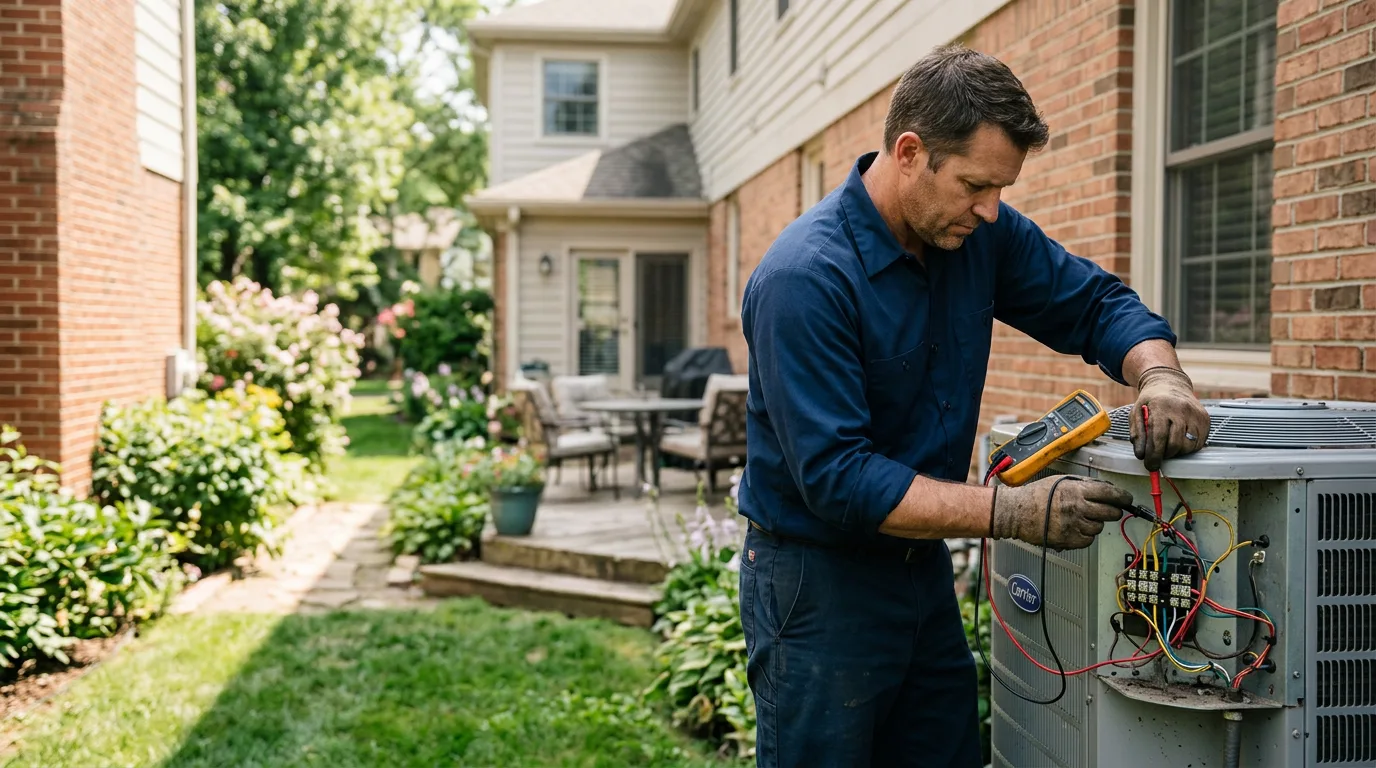 HVAC technician working near Bentonville, VA